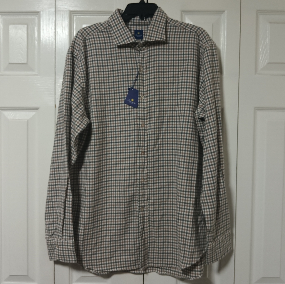 Men's Giannetto Portofino Cotton Flannel Check Shirt